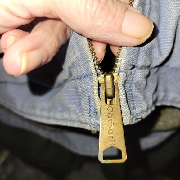 Carhartt Work Jacket Sandstone Sierra Sherpa Lined Duck Canvas Womens XL Outdoo - Picture 8 of 13